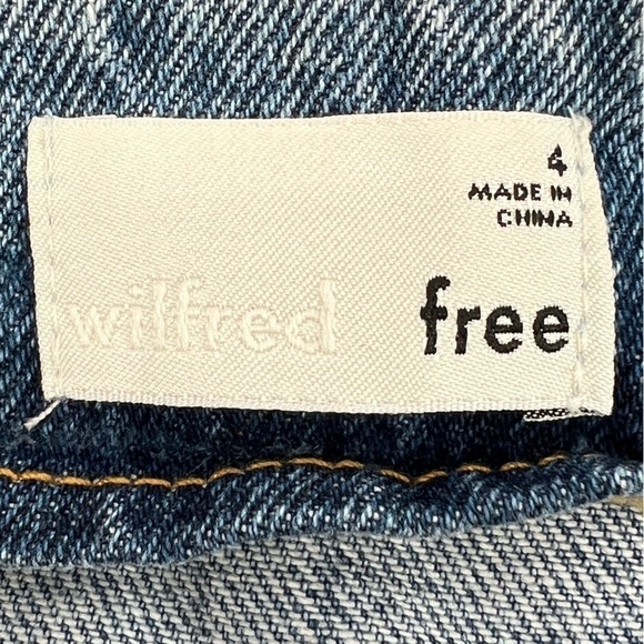 Wilfred Free Button Up Mini Jean Skirt Size 4 Women’s - Picture 2 of 6